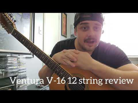 Ventura V-16 12 string acoustic review made in Japan!