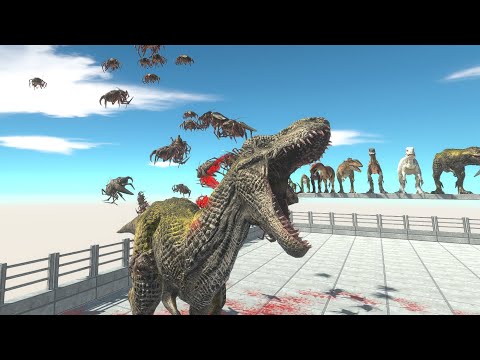 SWARM BUG VS ALL CARNIVORE DINOSAURS - ANIMAL REVOLT BATTLE SIMULATOR