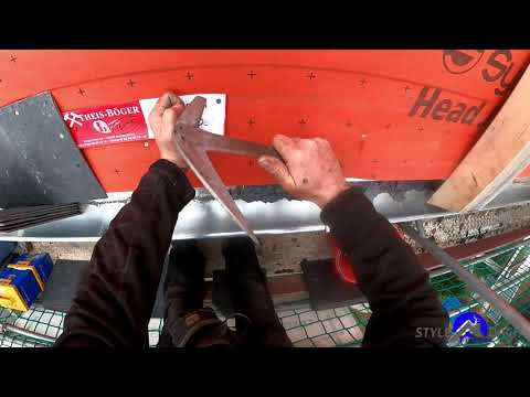 Schieferdach in Bad Lausick - Nageln des Reparaturgebindes - Schieferdecker aus Sachsen - Live