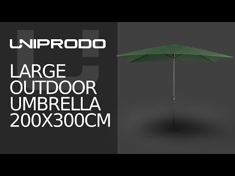 vídeo - Produtos recondicionados Guarda-sol suspenso para jardim - 200 x 300 cm - bordô