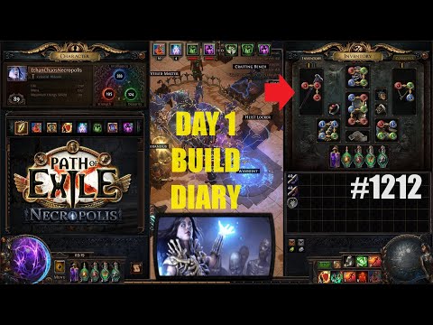 【Path of Exile 3.24】Chaos Necromancer Day 1 Build Diary in Necropolis League - 1212