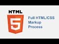 Full web page HTML markup process 