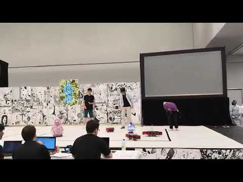 My brilliant team is shining on the Robot World Cup Junior 2018 Montreal Canada.