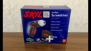 Skil 2436 AC Cordless 3.6V Screwdriver Unboxing and Test