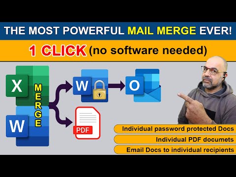 Mail Merge to separate documents and Email as attachments in 1-CLICK