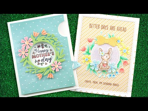 Intro to Magic Iris Floral Wreath Add-On + 2 cards from start to finish