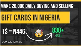 Make 20k daily buying and selling gift cards in Nigeria, gift card arbitrage, buy and sell Gift card