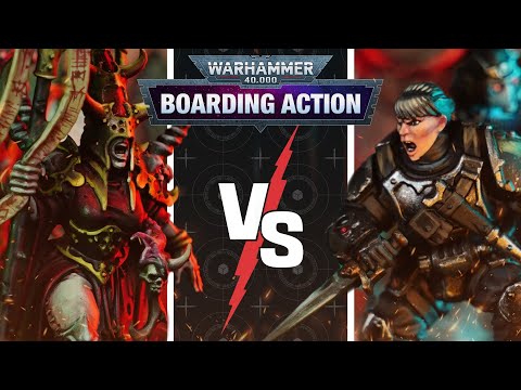 Chaos Cult vs Astra Militarum  | Warhammer 40K Boarding Actions Battle Report