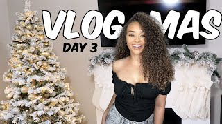 VLOGMAS: DECORATE WITH ME | CHRISTMAS DECOR 2021 | VLOGMAS DAY 3 | VLOGMAS 2021