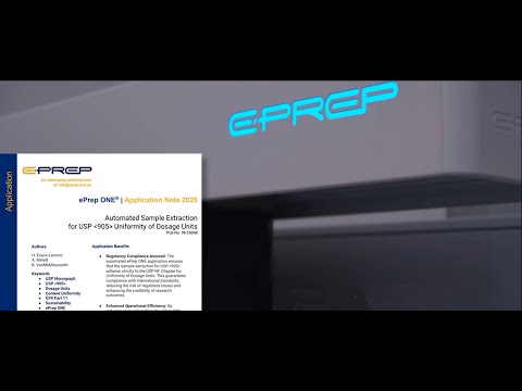 APPLICATION NOTE -  Automate USP 905 Uniformity of Dosage Units using ePrep ONE