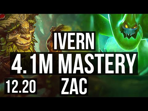 IVERN vs ZAC (JNG) | 4.1M mastery, 0/0/7, 1400+ games, Rank 9 Ivern | KR Master | 12.20