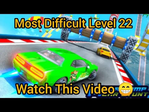 Most Difficult Level 22 || Mega Ramp Car Stunt|| Android gameplay || #cargames #carracing #gaming