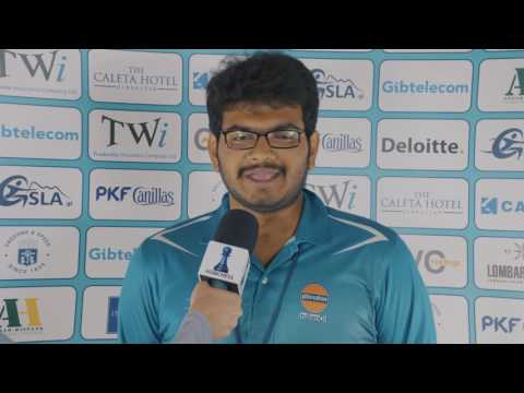 Round 10 Gibraltar Chess post-game interview with Lalith Babu