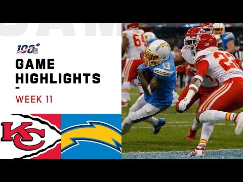 Chiefs vs. Chargers Week 11 Highlights | NFL 2019