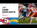 Chiefs vs. Chargers Week 11 Highlights | NFL 2019