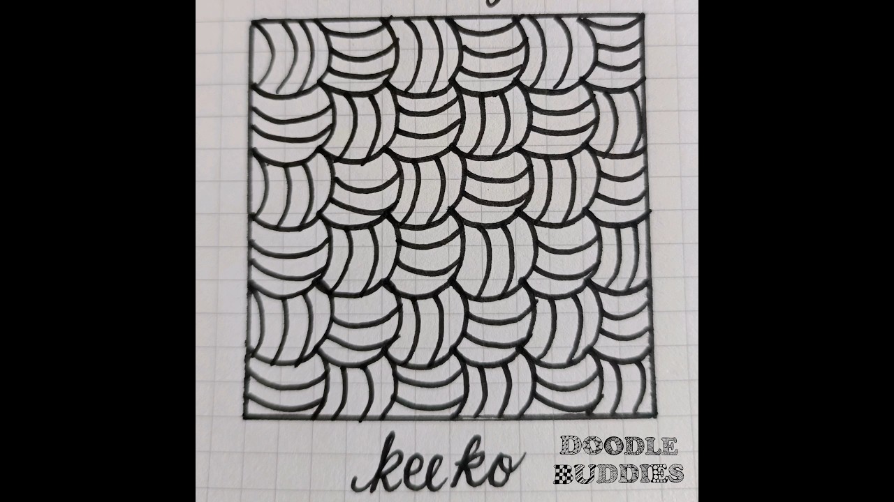 KEEKO ✨ Easy to follow zentangle pattern