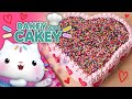Baking The CUTEST Heart Shaped Sprinkle Cake 🩷 🩵 BAKEY WITH CAKEY