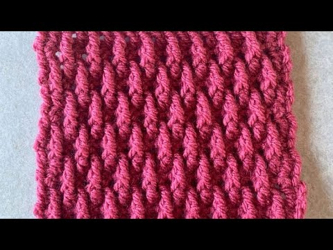 Alpine stitch. Textured crochet pattern.
