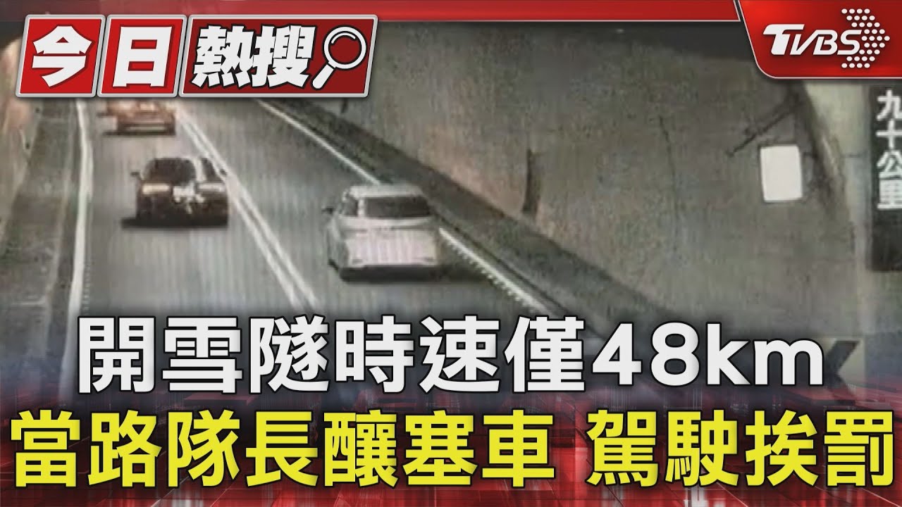 開雪隧時速僅48km 當路隊長釀塞車 駕駛挨罰