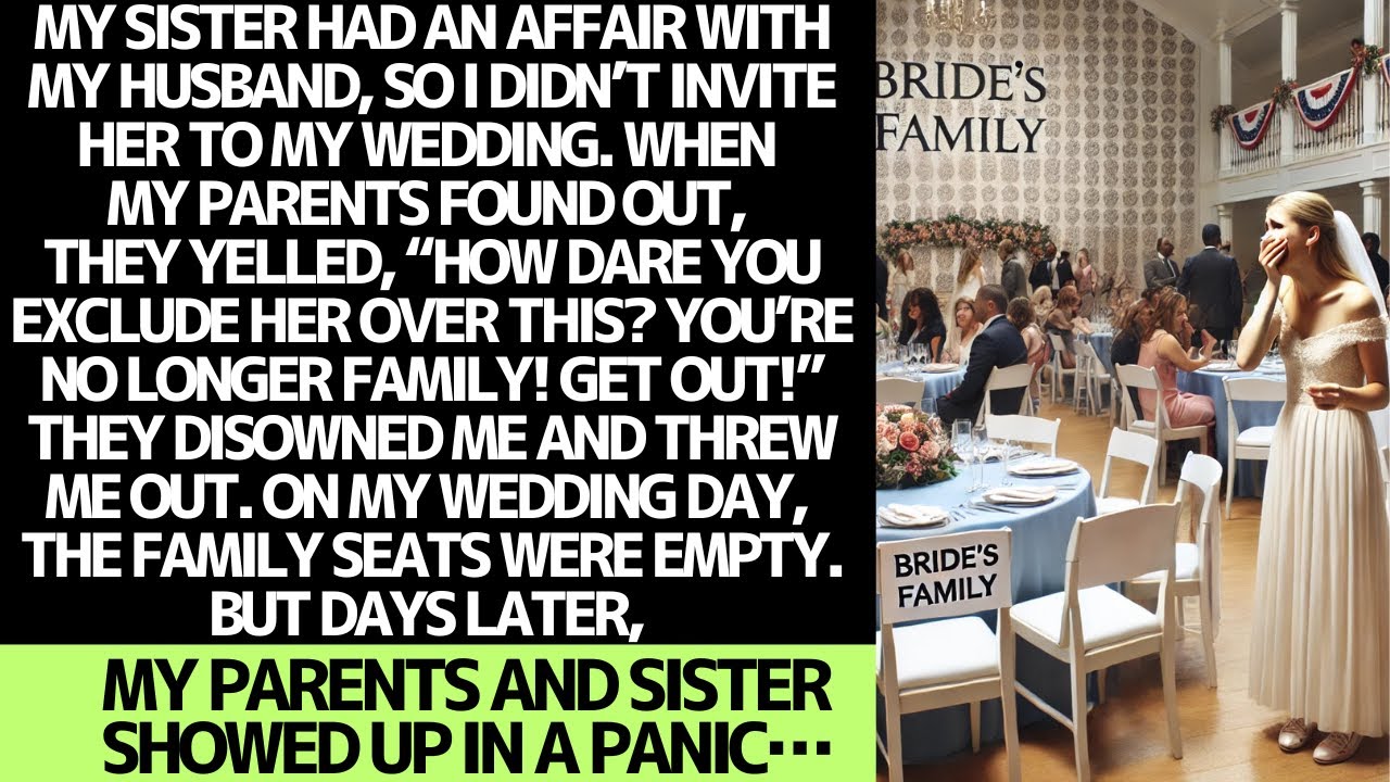 My parents disowned me for not inviting my sister to my wedding, but…