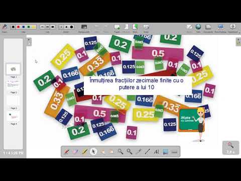 Inmultirea unei fractii zecimale cu o putere a lui 10