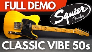 Video thumbnail for Squier CLASSIC VIBE 50s TELECASTER (FULL DEMO) by Play and Trade Guitars