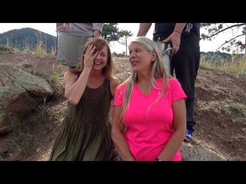 Ice Bucket Challenge - Jill Bolte Taylor and Carrie Newcomer  at the Estes Park Wake Up Festival