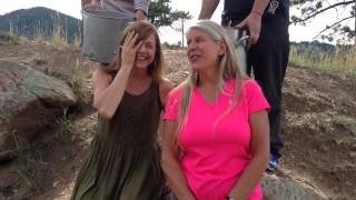 Ice Bucket Challenge - Jill Bolte Taylor and Carrie Newcomer  at the Estes Park Wake Up Festival