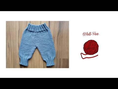 Babyhose stricken Gr. 62, Schritt für Schritt Anleitung, siehe auch Beschreibung