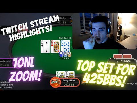 Quarantine Grind Episode 23 - Flopping Top Set in a 425BB Pot and Hero Calling Everything?!