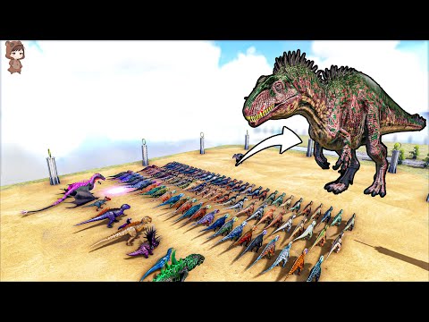 Savage Acrocanthosaurus VS Mod Creatures | ARK Mod Battle Ep.191