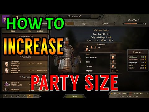 Bannerlord 2 - HOW to Increase Party Size: Easy Tips