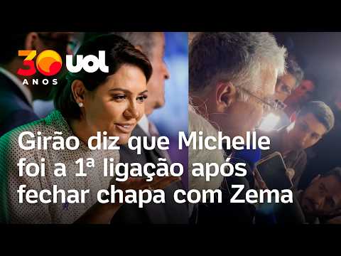 Girão diz que Michelle Bolsonaro foi a primeira ligação após fechar chapa com Zema: ‘admiro demais’