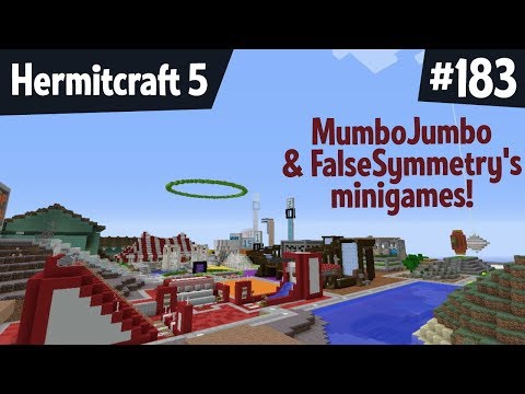 MumboJumbo and FalseSymmetry's minigames! — Hermitcraft 5 ep 183