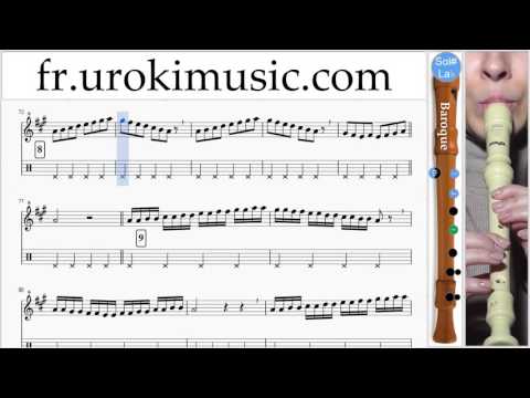 Cours de Flute à bec B. Meghan Trainor All About That Bass Partie#1 Partitions Mélodie Сhansons Tuto