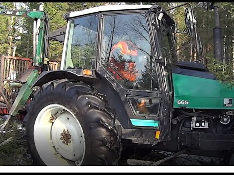 Valmet 665  ärjyy metässä - miten äijän käy?