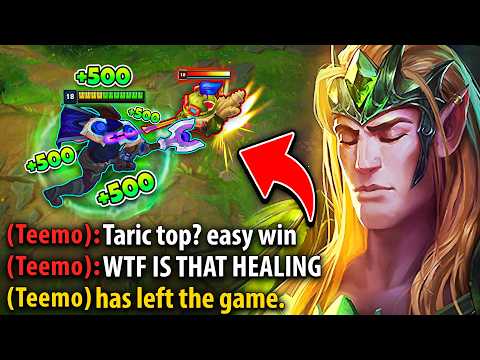 I made the enemies rage quit with my secret Taric top... (UNLIMITED HEALING)