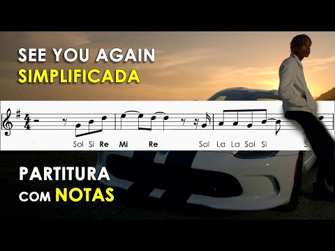 See You Again  | Partitura com Notas para Flauta Doce, Violino | Wiz Khalifa ft. Charlie Puth