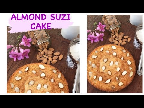 ALMOND SUZI CAKE| SEMOLINA CAKE| EGGLESS SUZI CAKE|