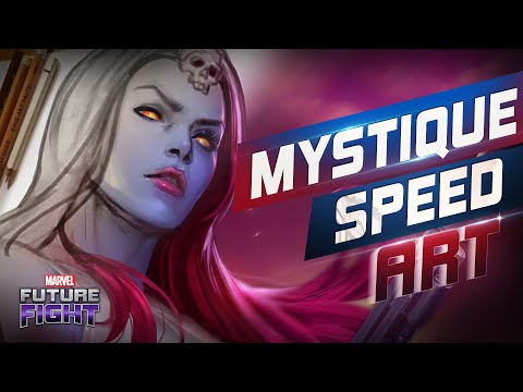 MARVEL Future Fight Mystique Speed Art Video