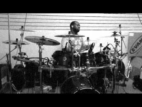 Brent Easton SLAYING the Drums as always...