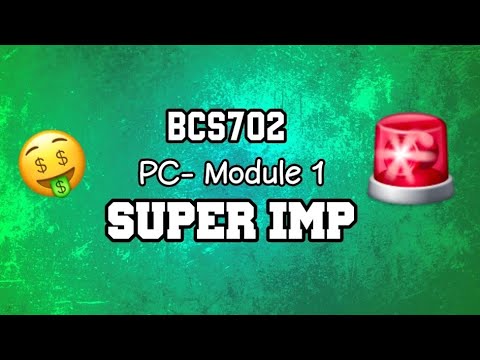 PC MODULE 1 EXAM SUPER IMP 💯🤩 | BCS702 Parallel Computing | 22 Scheme VTU 7th SEM CSE #vtu #cse