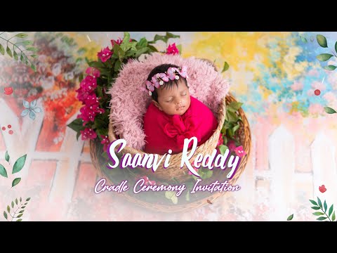 Saanvi Reddy | Cradle Ceremony Invitation | Naming Ceremony Save The date Video | Rishi Photography