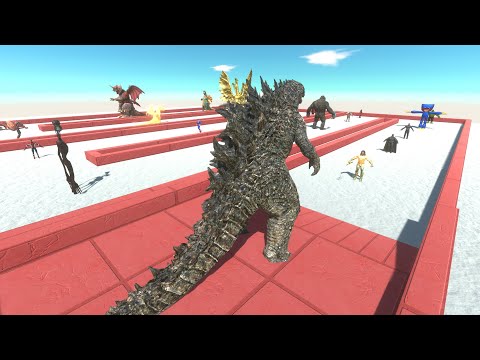 GODZILLA vs GHIDORAH DEATH RUN - Animal Revolt Battle Simulator