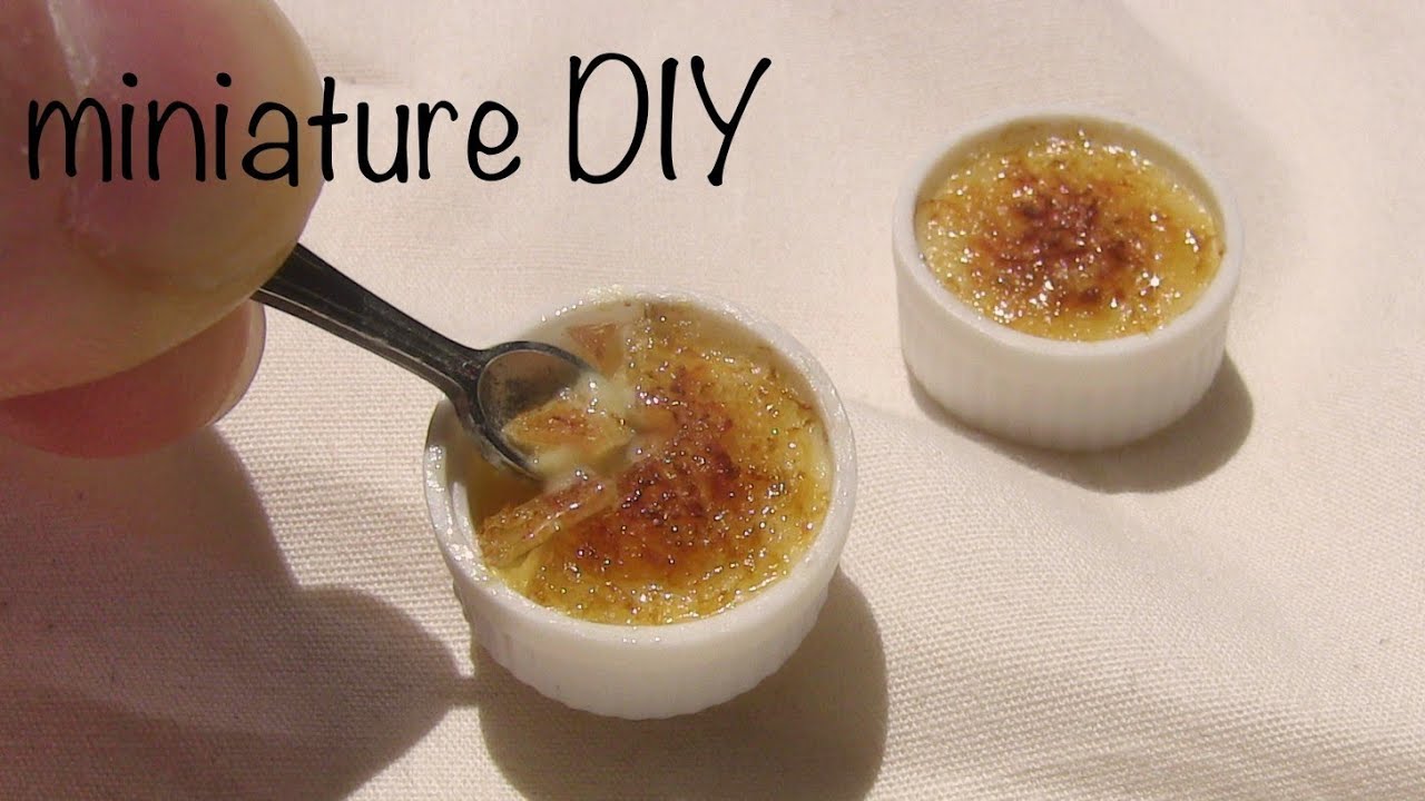 ミニチュア/クレームブリュレの作り方/100均ココット型の使い方