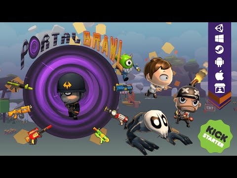 🎮  Portal Brawl ✅ Trailer for KickStarter 🕹 Bullet Hell Survival