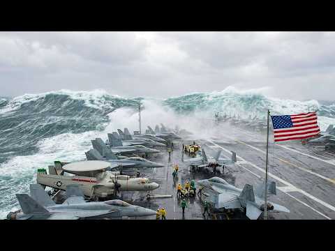 What Happens When Aircraft Carriers Face Monster Storms With Jets Onboard