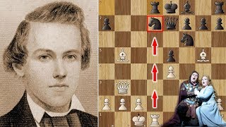 Paul Morphy crushes Two opponents while watching the Opera!