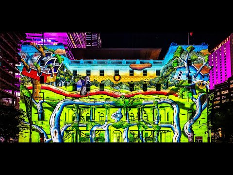 VIVID SYDNEY 2024:  Gumscape with Road and Creatures