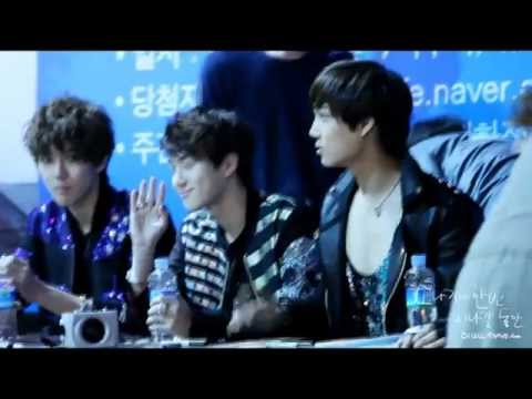 120428 Exo-k Incheon Fansign - Sehun, Kai & Suho focused